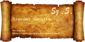 Szerémi Sarolta névjegykártya