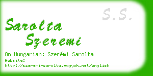 sarolta szeremi business card