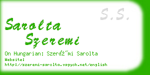 sarolta szeremi business card